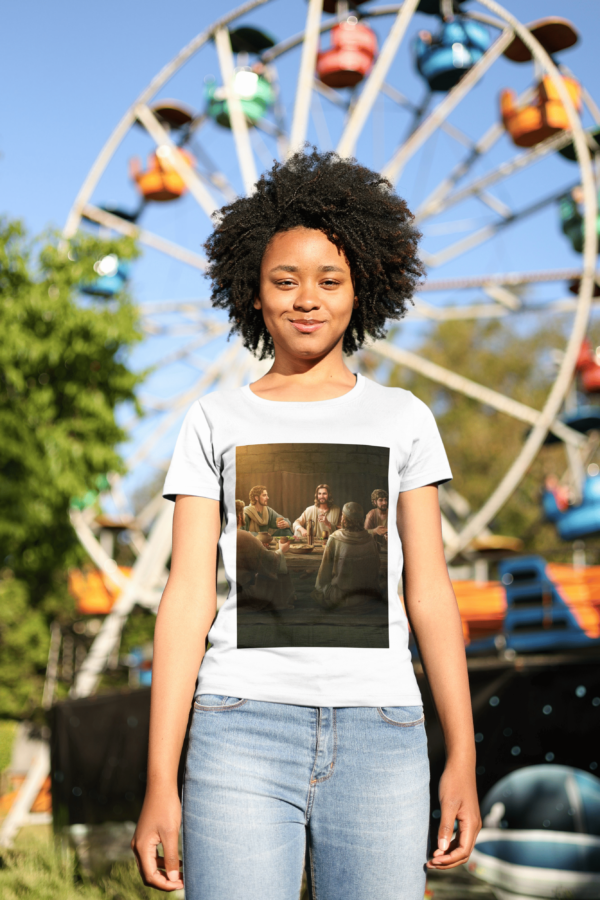Camiseta 100% Poliester Santa Ceia