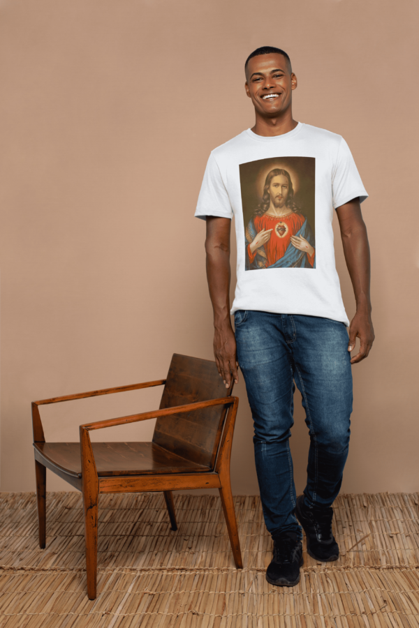 Camiseta 100% Algodão Sagrado Coração de Jesus - Image 2