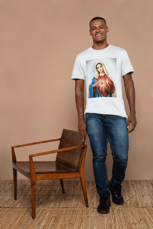 Camiseta 100% Algodão Sagrado Coração de Maria - Image 2