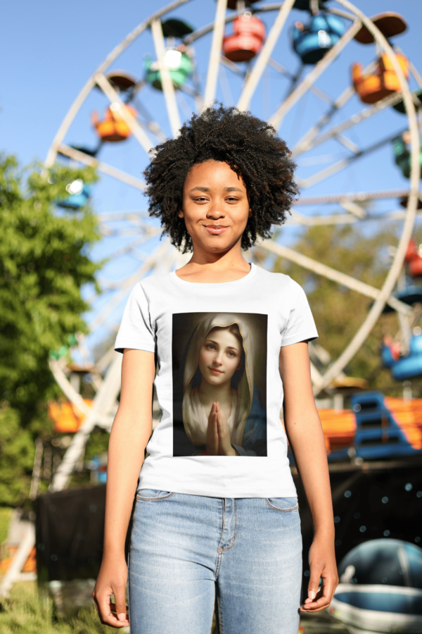 Camiseta 100% Poliester Virgem Maria