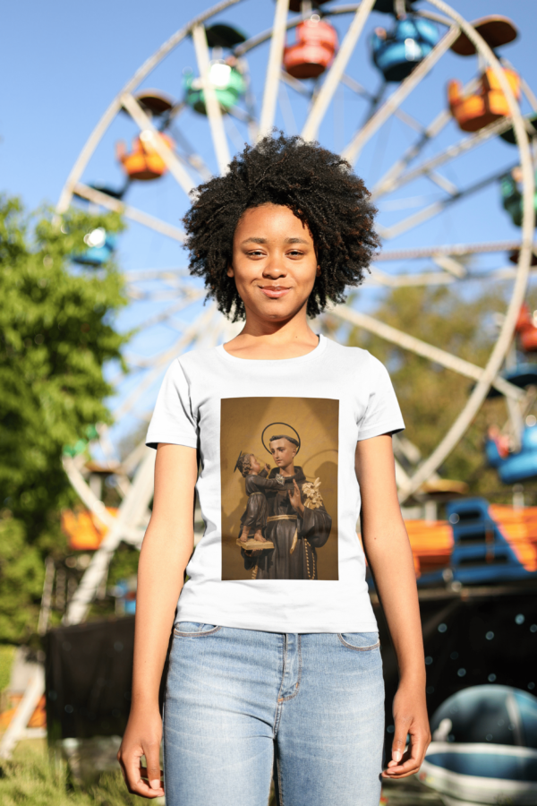 Camiseta 100% Poliester Santo Antônio