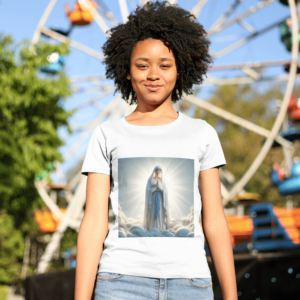Camiseta 100% Poliester Virgem Maria