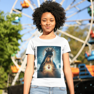 Camiseta 100% Poliester Virgem Maria