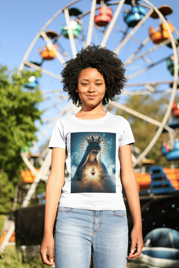 Camiseta 100% Poliester Virgem Maria