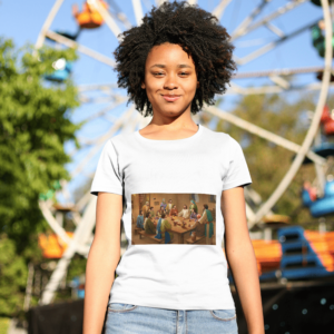 Camiseta 100% Poliester Santa Ceia