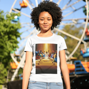 Camiseta 100% Poliester Santa Ceia