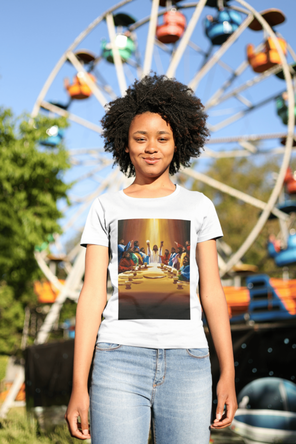Camiseta 100% Poliester Santa Ceia