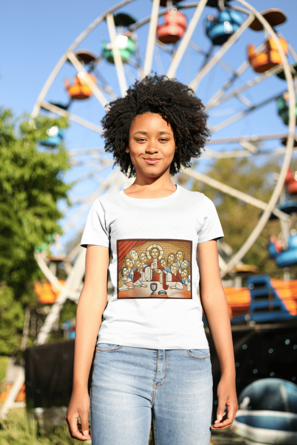 Camiseta 100% Poliester Santa Ceia