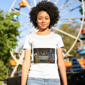 Camiseta 100% Poliester Santa Ceia