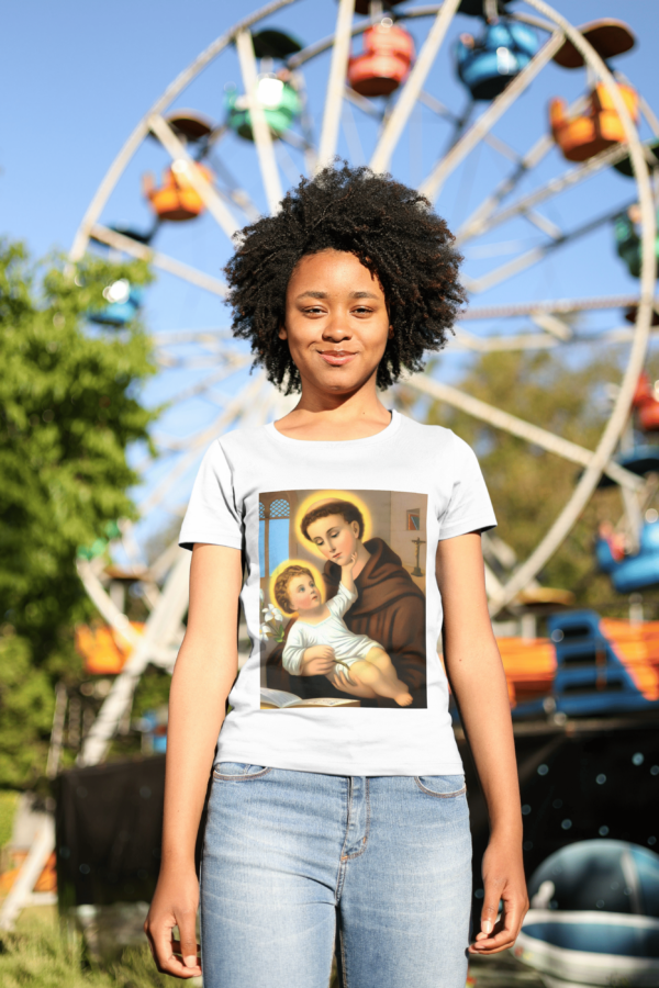 Camiseta 100% Poliester Santo Antônio