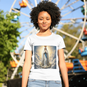 Camiseta 100% Poliester Virgem Maria