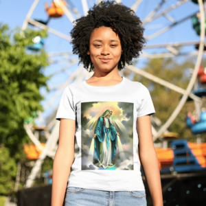 Camiseta 100% Poliester Virgem Maria