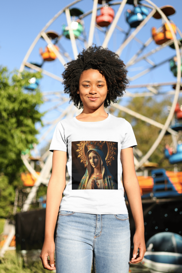 Camiseta 100% Poliester Virgem Maria