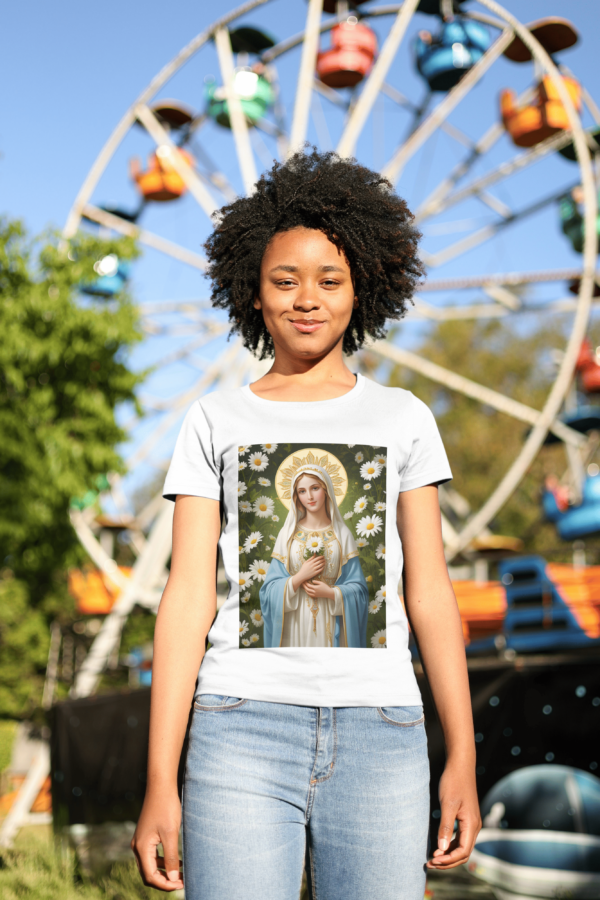 Camiseta 100% Poliester Virgem Maria