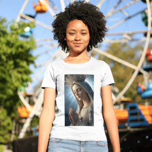Camiseta 100% Poliester Virgem Maria