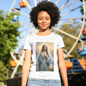 Camiseta 100% Poliester Virgem Maria