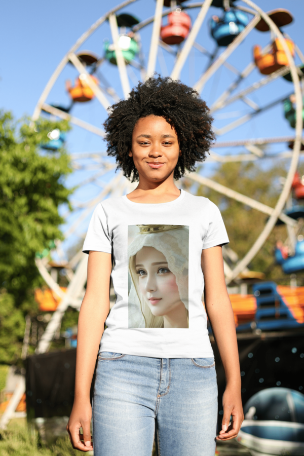 Camiseta 100% Poliester Virgem Maria