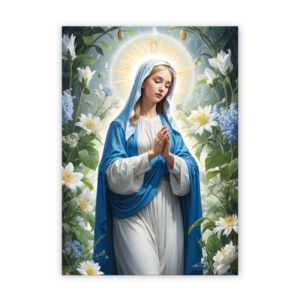 Quadro com moldura tradicional Virgem Maria 1