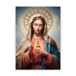 Quadro com moldura tradicional Virgem Maria 14
