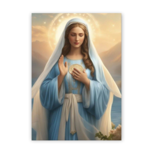 Quadro com moldura tradicional Virgem Maria 7