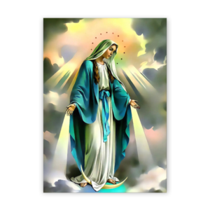 Quadro com moldura tradicional Virgem Maria 12