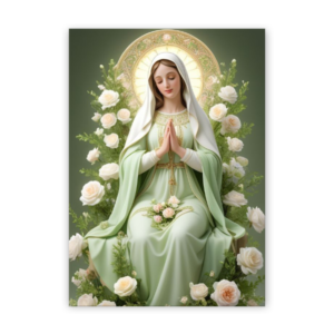 Quadro com moldura tradicional Virgem Maria 18