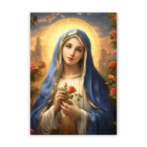 Quadro com moldura tradicional Virgem Maria 19