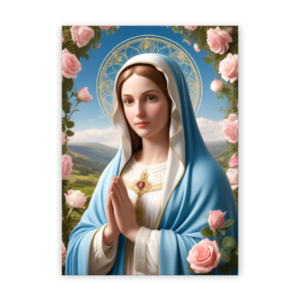 Quadro com moldura tradicional Virgem Maria 3