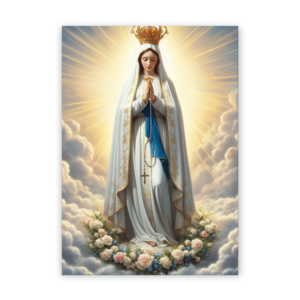 Quadro com moldura tradicional Virgem Maria 22