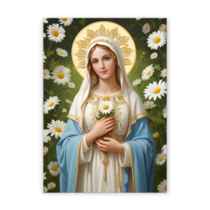 Quadro com moldura tradicional Virgem Maria 5