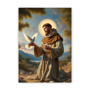 Quadro com moldura tradicional São Francisco de Assis 11