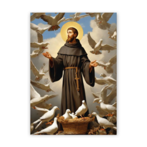 Quadro com moldura tradicional São Francisco de Assis 1