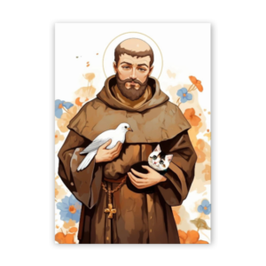 Quadro com moldura tradicional São Francisco de Assis 12