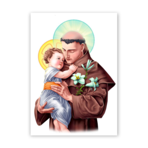 Quadro com moldura tradicional Santo Antônio 3