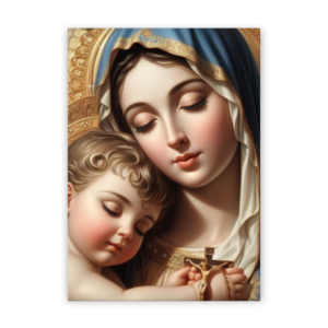 Quadro com moldura tradicional Virgem Maria 25