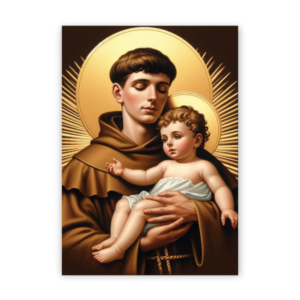 Quadro com moldura tradicional Santo Antônio 11