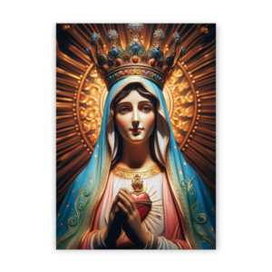 Placa decorativa Sagrado Coração de Maria 3