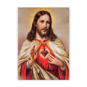 Quadro com moldura tradicional Sagrado Coração de Jesus 2