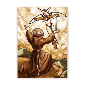Quadro com moldura tradicional São Francisco de Assis 9