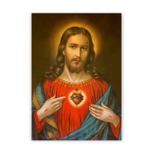 Quadro com moldura tradicional Sagrado Coração de Jesus 1